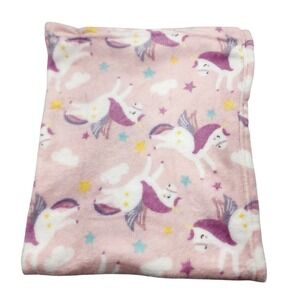 Parent's Choice Pink Unicorn Baby Blanket Pegasus Alicorn Single Layer Walmart